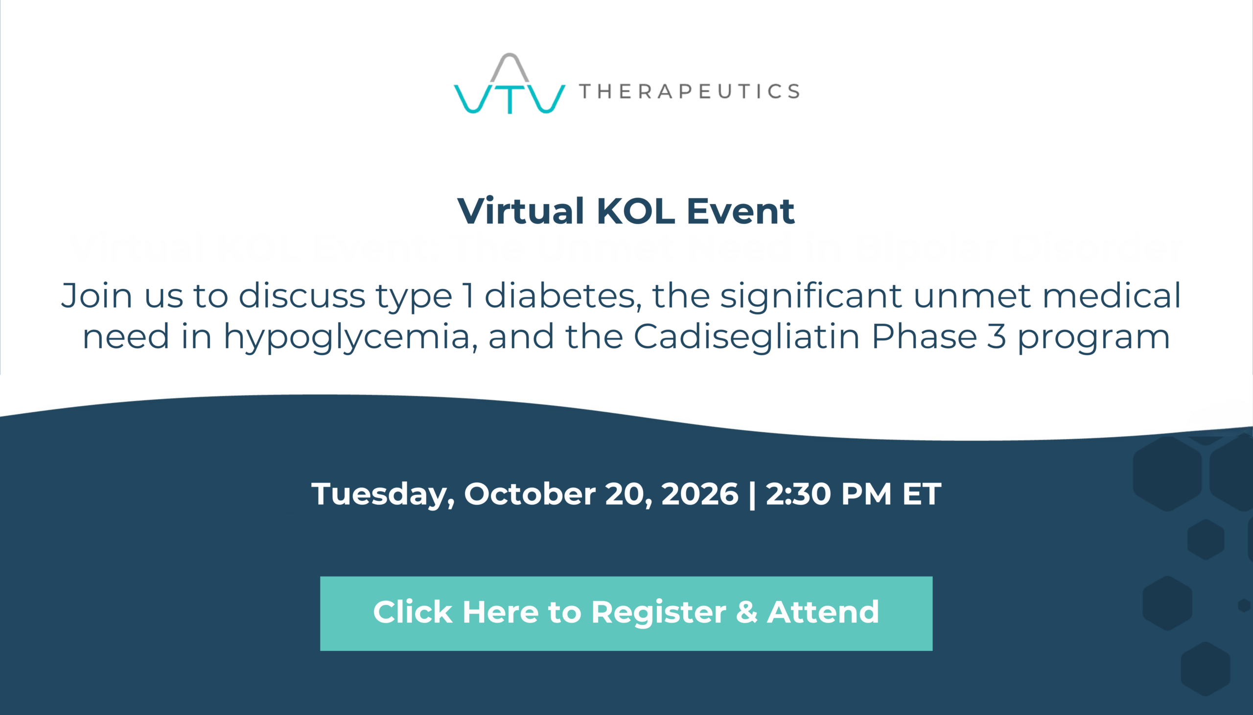 Virtual KOL Event to Discuss Type 1 Diabetes, the Significant Unmet Medical Need of Hypoglycemia, and the Cadisegliatin Phase 3 Program